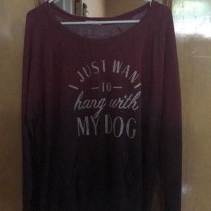 “Just wanna hang with my dog” sweater